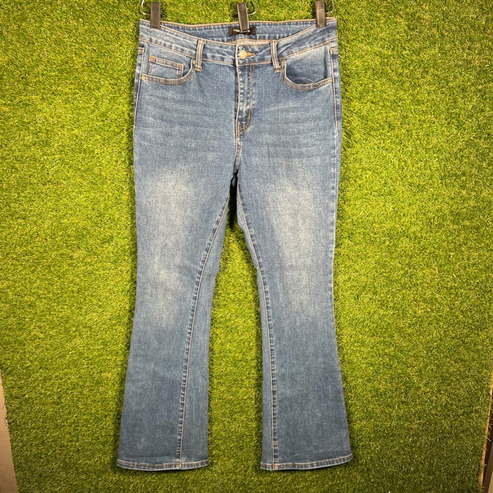 Fire & Rain Denim Flare‎ Jeans Womens 13 Medium Wash Blue Stretch Bootcut